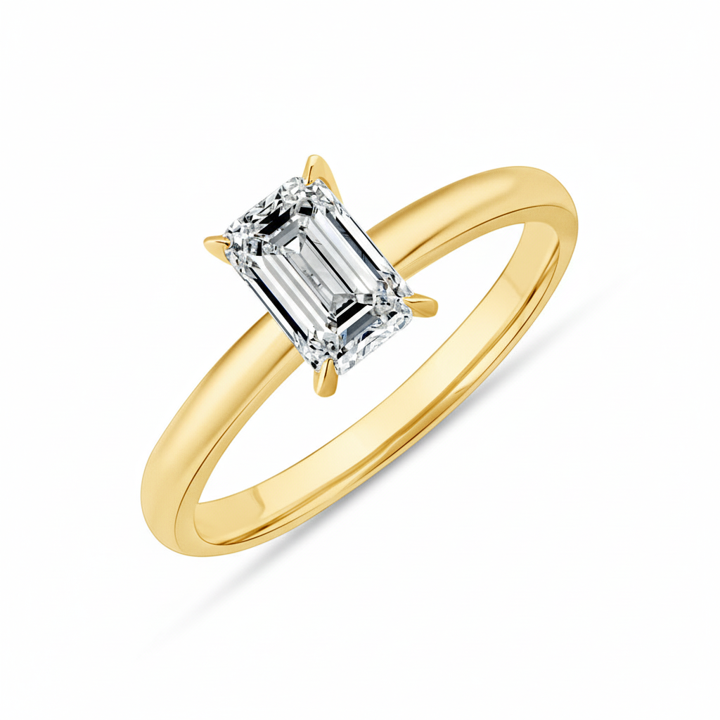 CT-003-34 Emerald Kesim Tektaş Yüzük