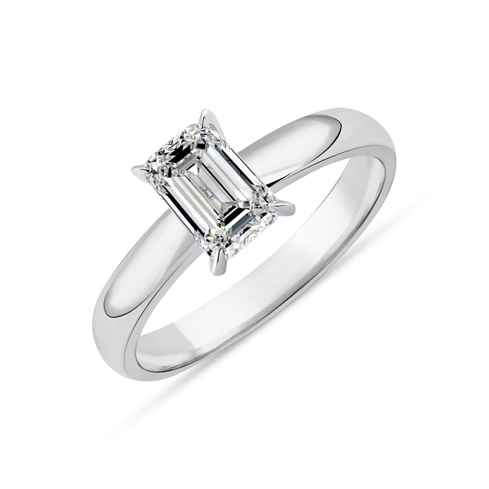 CT-004-34 Emerald Kesim Tektaş Yüzük