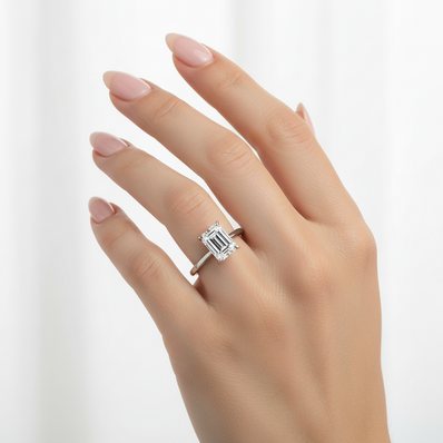 CT-005-34 Emerald Kesim Tektaş Yüzük