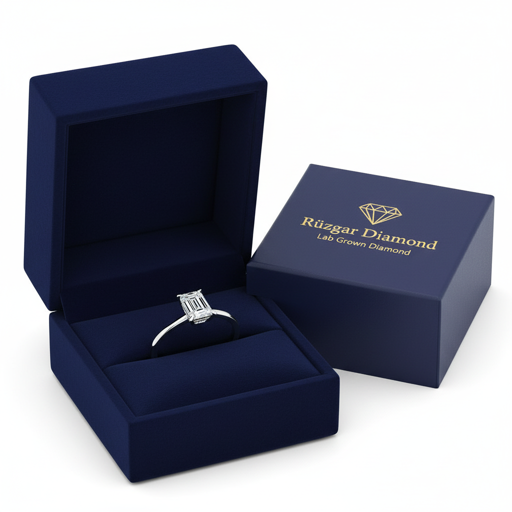 CT-005-34 Emerald Kesim Tektaş Yüzük